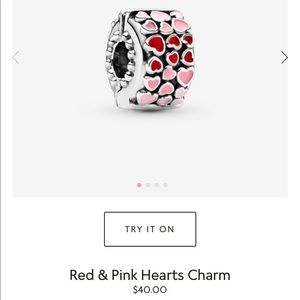 Pandora Red & Pinks Heart Charm